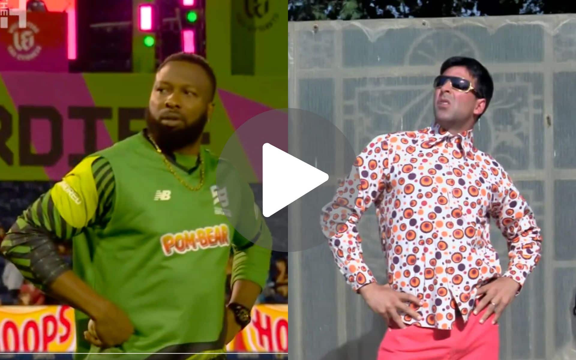 [Watch] Pollard Recreates Akshay Kumar's Iconic Herapheri Pose In The Hundred